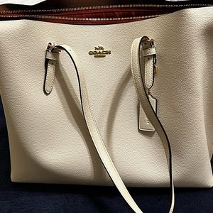 Coach Tote color Chaulk with Gold Hardware
